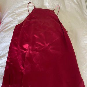 "Cami NYC" red lacey silk tank top NWT